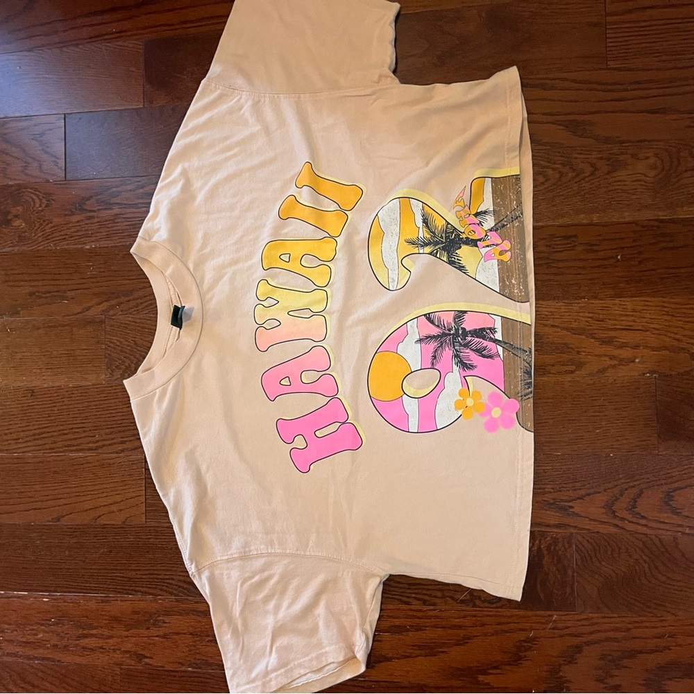 Hawaii Graphic Women/Junior Shirt - Cream